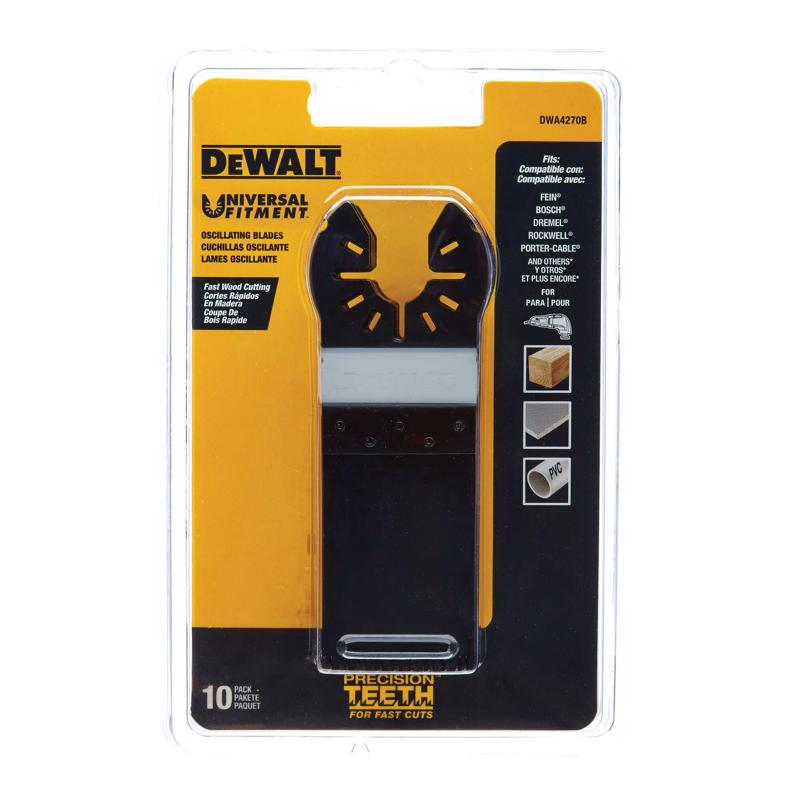 DEWALT Universal Fitment 1.25 in. L Bi-Metal Precision Tooth Oscillating Blade Set Wood 10 pk