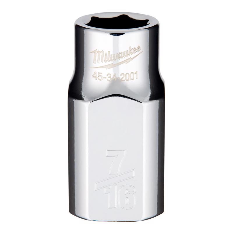 Milwaukee 7/16 in. X 1/2 in. drive SAE 6 Point Standard Socket
