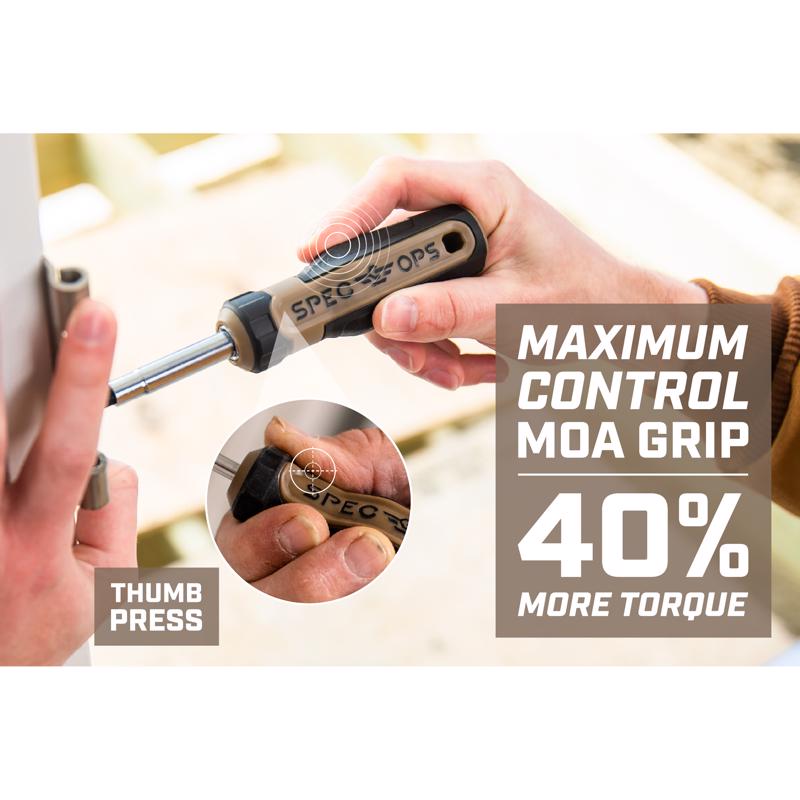Spec Ops 3.25 in. L 6 in 1 Multi Bit Screwdriver