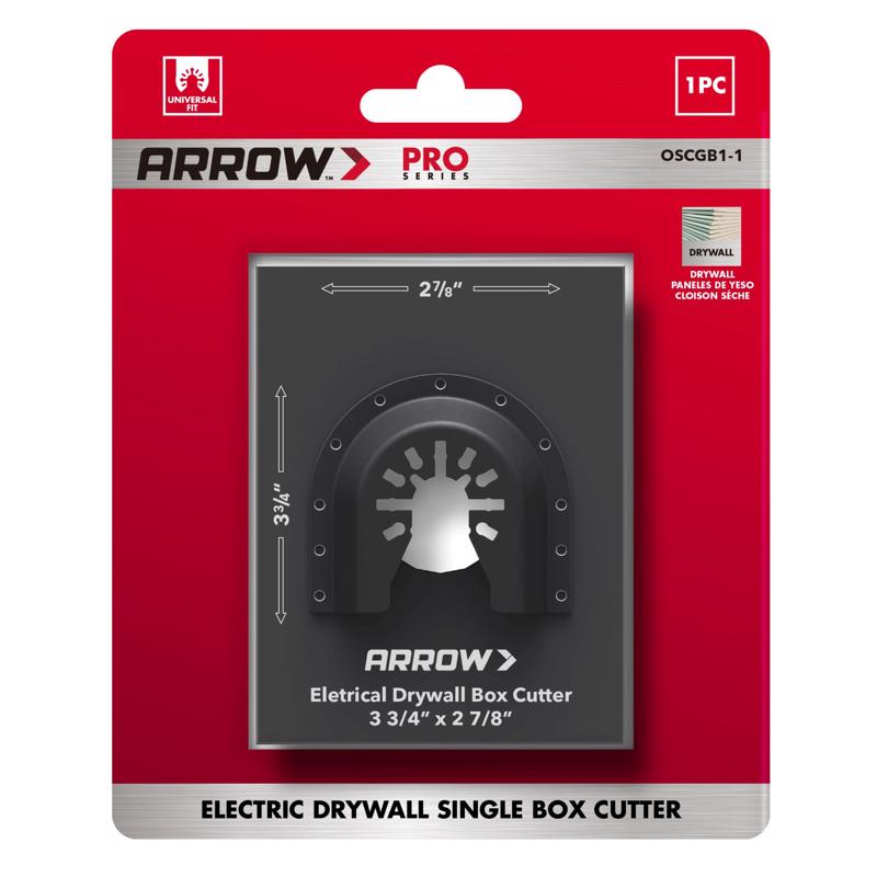 Arrow Pro 2-7/8 in. L X 3-3/4 in. W Bi-Metal Square Drywall Blade Multi-Material