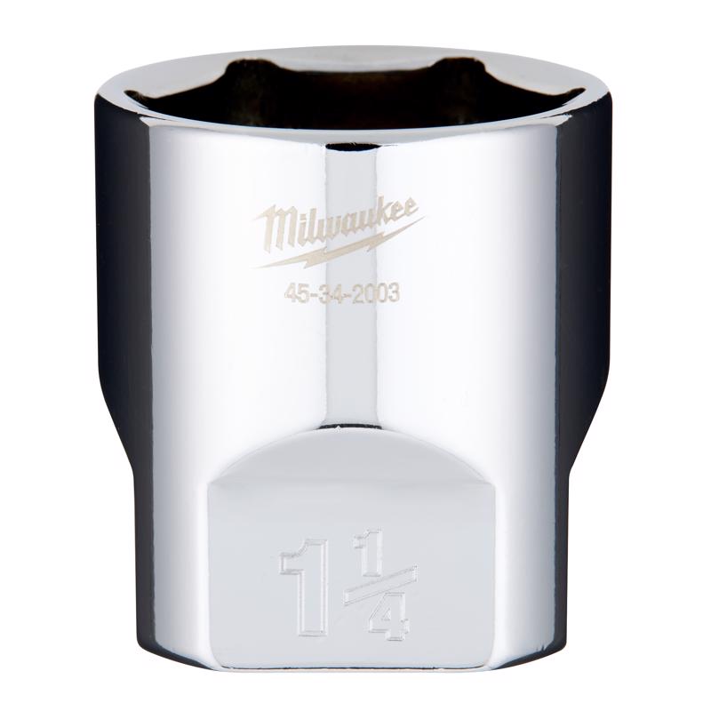 Milwaukee 1-1/4 in. X 1/2 in. drive SAE 6 Point Standard Socket
