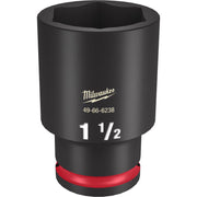 Milwaukee Shockwave 1-1/2 in. X 1/2 in. drive SAE 6 Point Deep Impact Socket