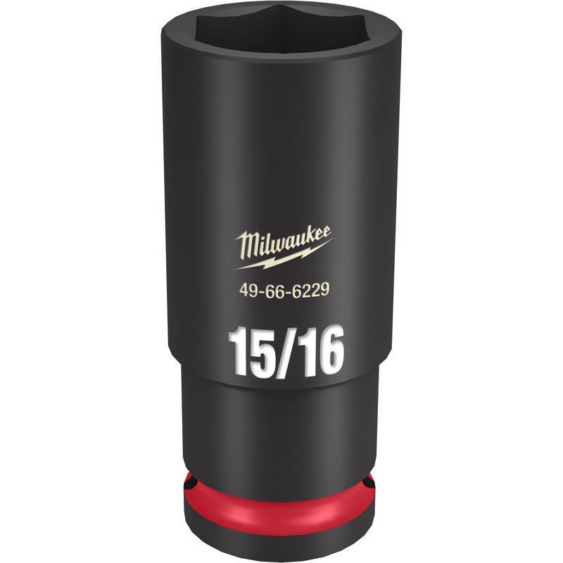 Milwaukee SHOCKWAVE 15/16 in. X 1/2 in. drive SAE 6 Point Deep Impact Socket