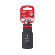 Milwaukee SHOCKWAVE 1 in. X 1/2 in. drive SAE 6 Point Deep Impact Socket