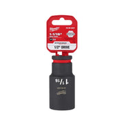 Milwaukee SHOCKWAVE 1-1/16 in. X 1/2 in. drive SAE 6 Point Deep Impact Socket