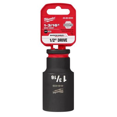 Milwaukee Shockwave 1-3/16 in. X 1/2 in. drive SAE 6 Point Deep Impact Socket