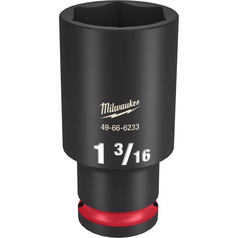 Milwaukee Shockwave 1-3/16 in. X 1/2 in. drive SAE 6 Point Deep Impact Socket