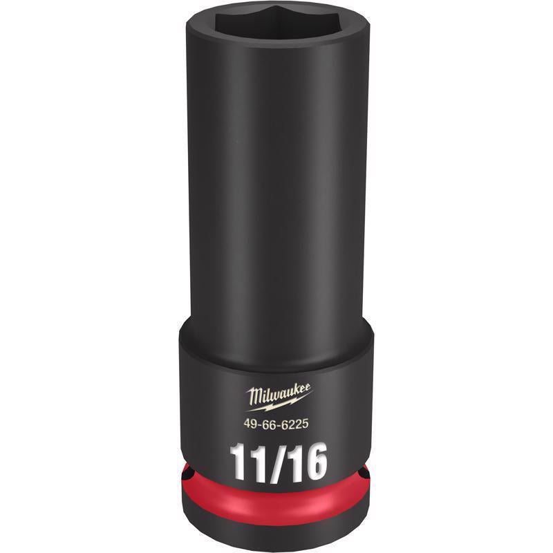 Milwaukee Shockwave 11/16 in. X 1/2 in. drive SAE 6 Point Deep Impact Socket