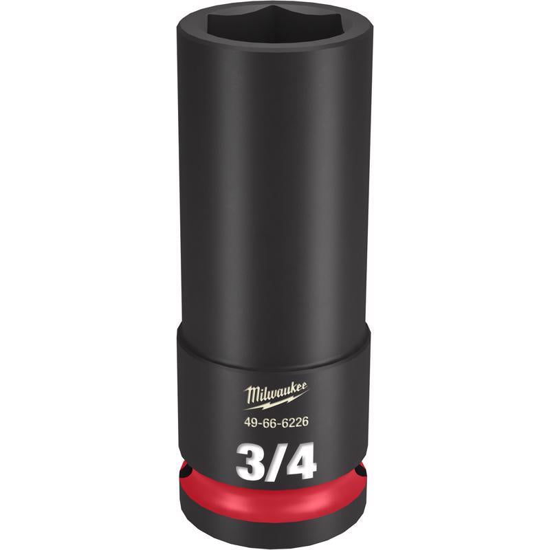 Milwaukee Shockwave 3/4 in. X 1/2 in. drive SAE 6 Point Deep Impact Socket