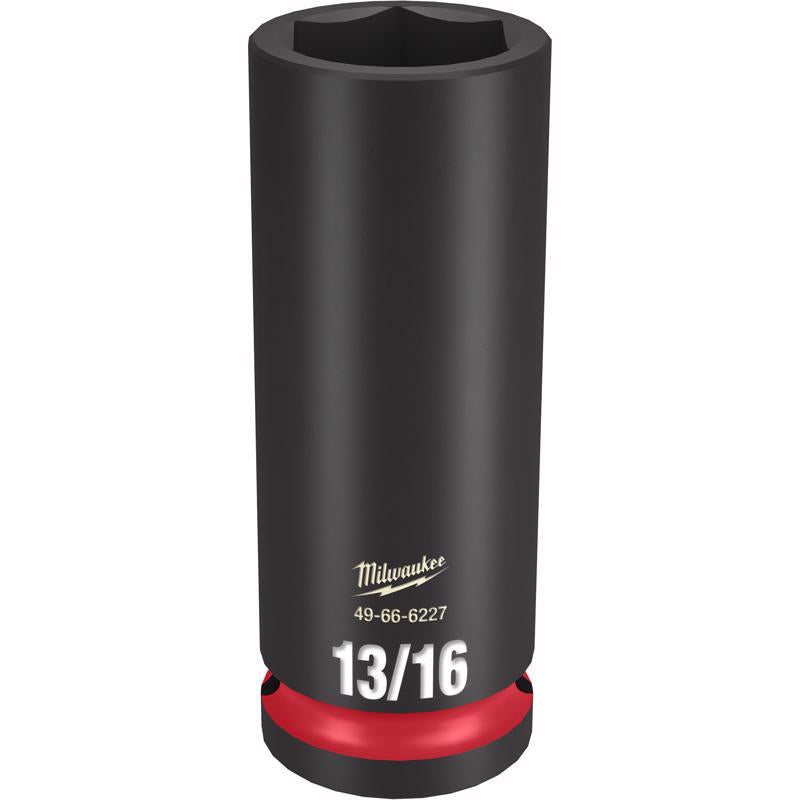 Milwaukee Shockwave 13/16 in. X 1/2 in. drive SAE 6 Point Deep Impact Socket
