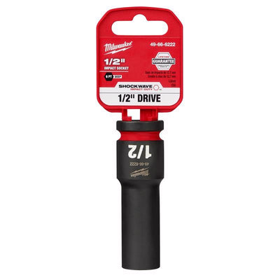 Milwaukee Shockwave 1/2 in. X 1/2 in. drive SAE 6 Point Deep Impact Socket