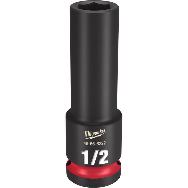 Milwaukee Shockwave 1/2 in. X 1/2 in. drive SAE 6 Point Deep Impact Socket