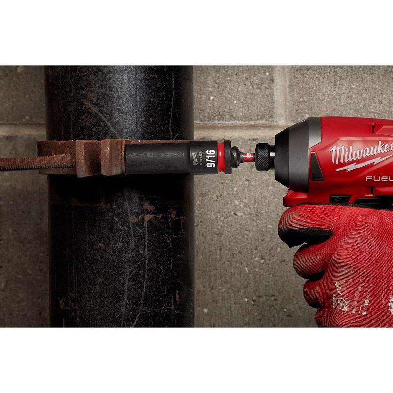Milwaukee Shockwave 9/16 in. X 1/2 in. drive SAE 6 Point Deep Impact Socket