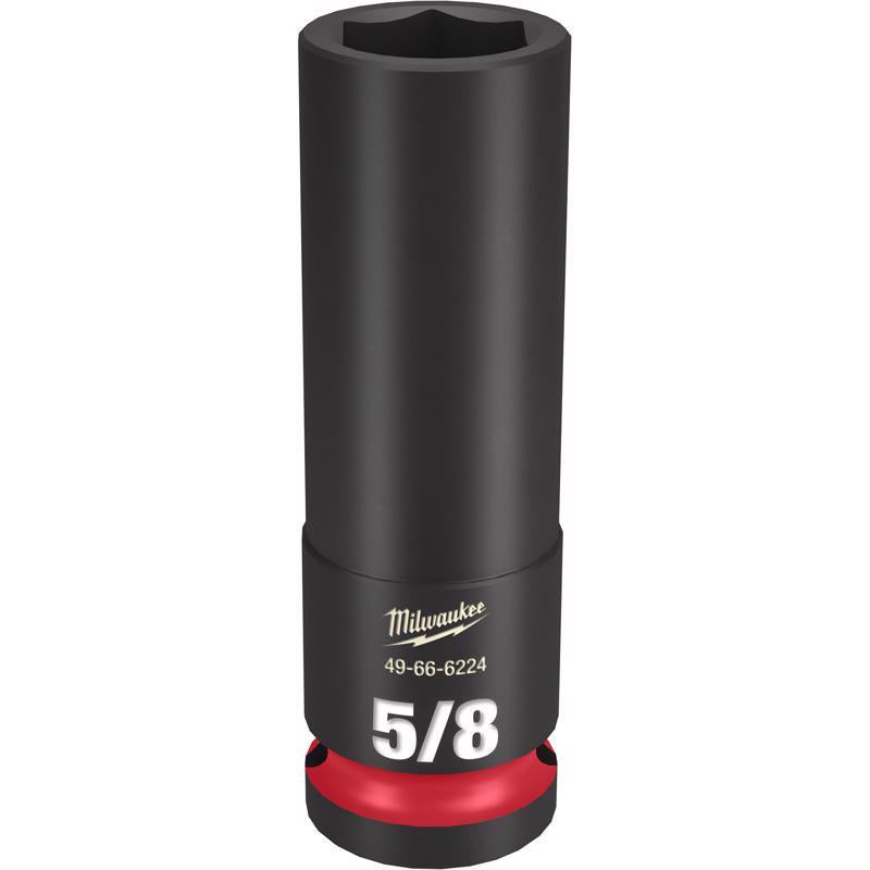 Milwaukee SHOCKWAVE 5/8 in. X 1/2 in. drive SAE 6 Point Deep Impact Socket