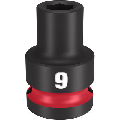 Milwaukee Shockwave 9 mm X 1/2 in. drive Metric/SAE 6 Point Standard Impact Socket