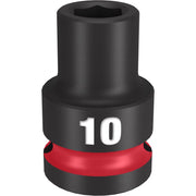 Milwaukee Shockwave 10 mm X 1/2 in. drive Metric/SAE 6 Point Standard Impact Socket