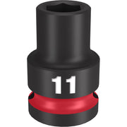 Milwaukee Shockwave 11 mm X 1/2 in. drive Metric/SAE 6 Point Standard Impact Socket