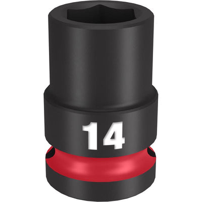 Milwaukee Shockwave 14 mm X 1/2 in. drive Metric/SAE 6 Point Standard Impact Socket