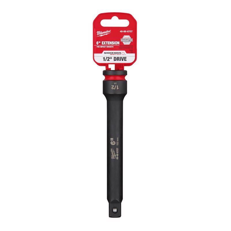 Milwaukee SHOCKWAVE 6 in. X 1/2 in. drive SAE 6 Point Impact Rated Extension