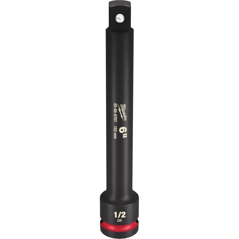 Milwaukee SHOCKWAVE 6 in. X 1/2 in. drive SAE 6 Point Impact Rated Extension