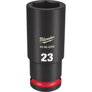 Milwaukee Shockwave 23 mm X 1/2 in. drive Metric/SAE 6 Point Deep Impact Socket
