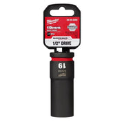 Milwaukee Shockwave 19 mm X 1/2 in. drive Metric/SAE 6 Point Deep Impact Socket