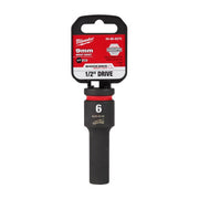 Milwaukee Shockwave 9 mm X 1/2 in. drive Metric 6 Point Deep Impact Socket