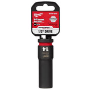 Milwaukee SHOCKWAVE 14 mm X 1/2 in. drive Metric 6 Point Deep Impact Socket