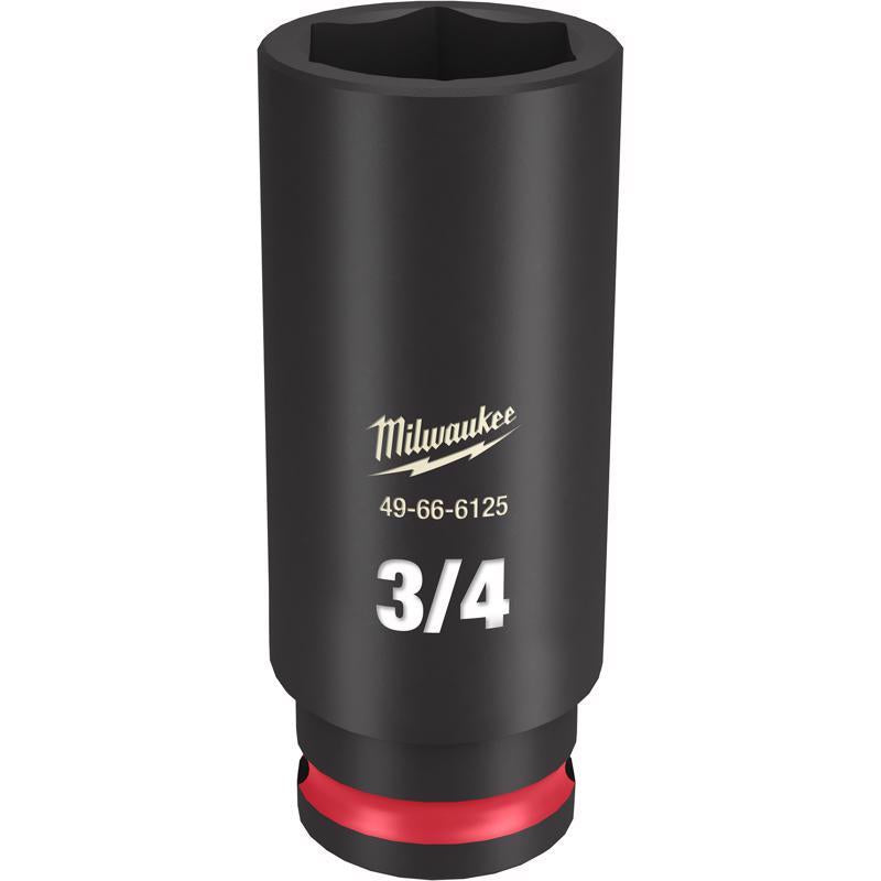 Milwaukee Shockwave 3/4 in. X 3/8 in. drive SAE 6 Point Deep Impact Socket