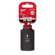Milwaukee SHOCKWAVE 1 in. X 3/8 in. drive SAE 6 Point Deep Impact Socket
