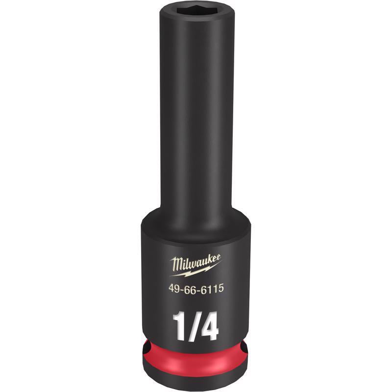 Milwaukee Shockwave 1/4 in. X 3/8 in. drive SAE 6 Point Deep Impact Socket