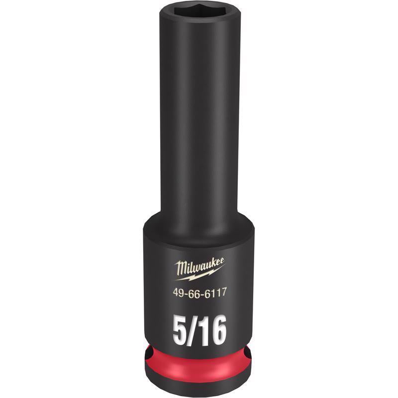 Milwaukee SHOCKWAVE 5/16 in. X 3/8 in. drive SAE 6 Point Deep Impact Socket