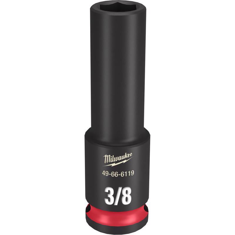 Milwaukee Shockwave 3/8 in. X 3/8 in. drive SAE 6 Point Deep Impact Socket
