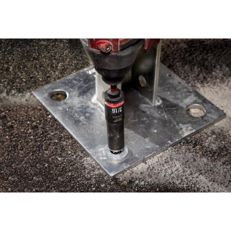 Milwaukee Shockwave 7/16 in. X 3/8 in. drive SAE 6 Point Deep Impact Socket