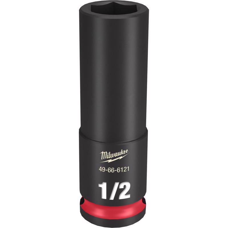 Milwaukee Shockwave 1/2 in. X 3/8 in. drive SAE 6 Point Deep Impact Socket