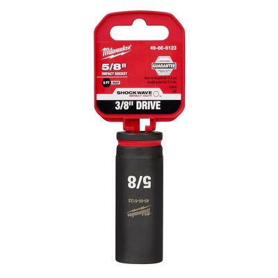 Milwaukee Shockwave 5/8 in. X 3/8 in. drive SAE 6 Point Deep Impact Socket