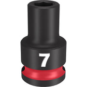 Milwaukee Shockwave 7 mm X 3/8 in. drive Metric/SAE 6 Point Standard Impact Socket