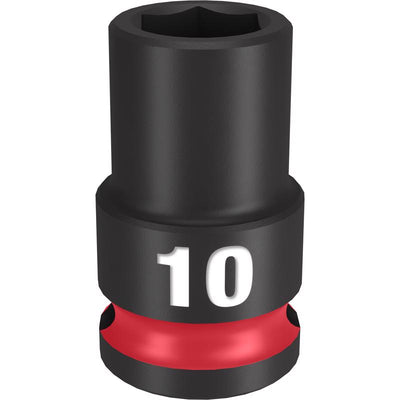 Milwaukee Shockwave 10 mm X 3/8 in. drive Metric/SAE 6 Point Standard Impact Socket