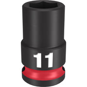 Milwaukee Shockwave 11 mm X 3/8 in. drive Metric/SAE 6 Point Standard Impact Socket