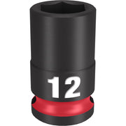 Milwaukee Shockwave 12 mm X 3/8 in. drive Metric/SAE 6 Point Standard Impact Socket
