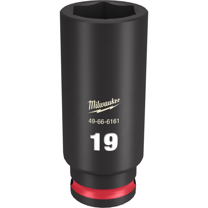 Milwaukee SHOCKWAVE 19 mm X 3/8 in. drive Metric 6 Point Deep Impact Socket