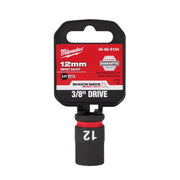 Milwaukee Shockwave 12 mm X 3/8 in. drive Metric 6 Point Deep Impact Socket