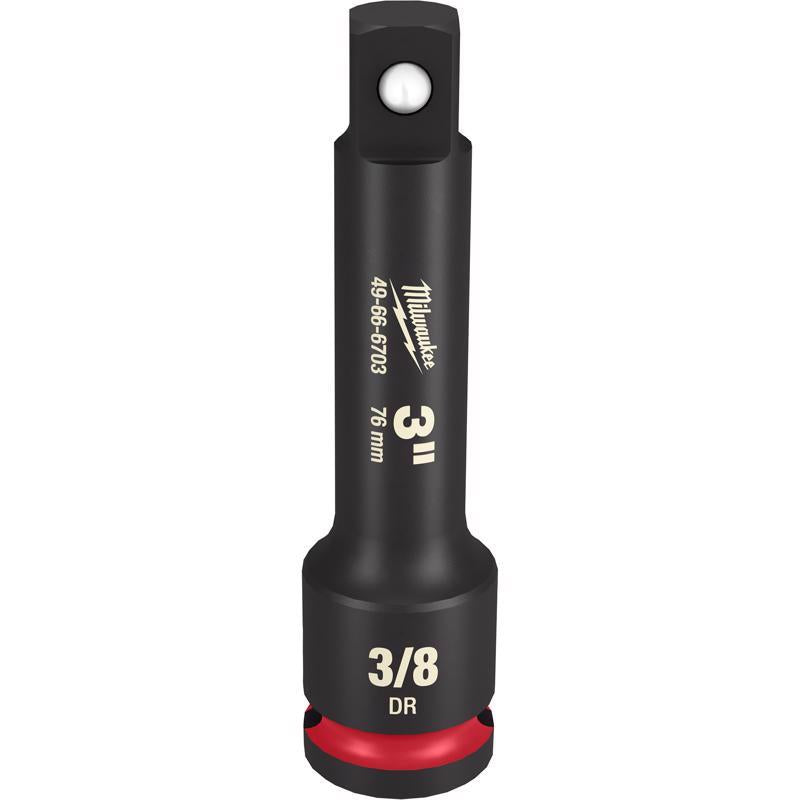 Milwaukee Shockwave 3 in. X 3/8 in. drive SAE Impact Extension