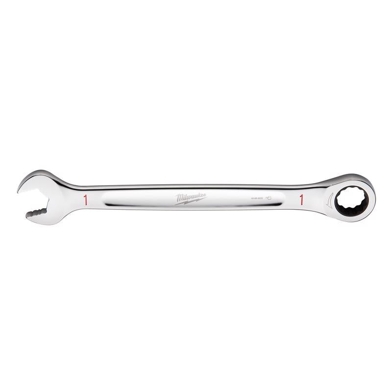 Milwaukee 1 in. X 1 in. 12 Point SAE I-Beam Ratcheting Combination Wrench 13.43 in. L