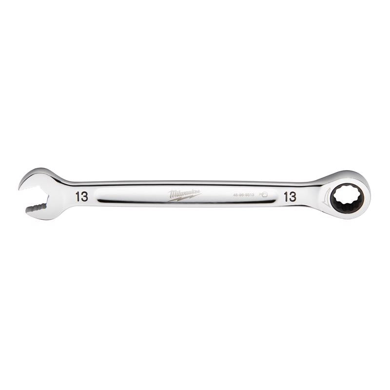 Milwaukee 13 mm X 13 mm 12 Point Metric Ratcheting Combination Wrench 7.34 in. L