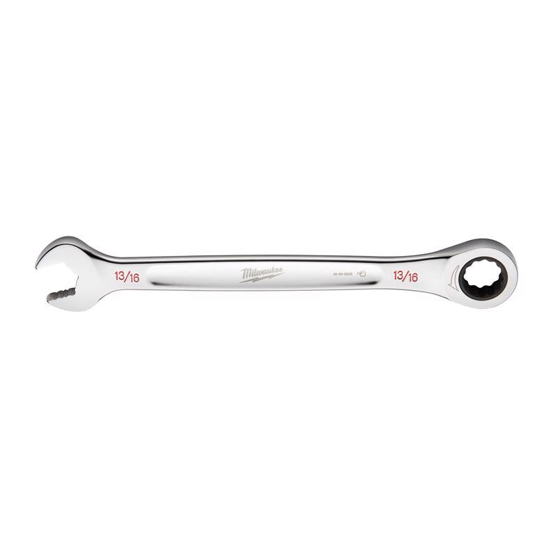 Milwaukee 13/16 in. X 13/16 in. 12 Point SAE Ratcheting Combination Wrench 11.1 in. L