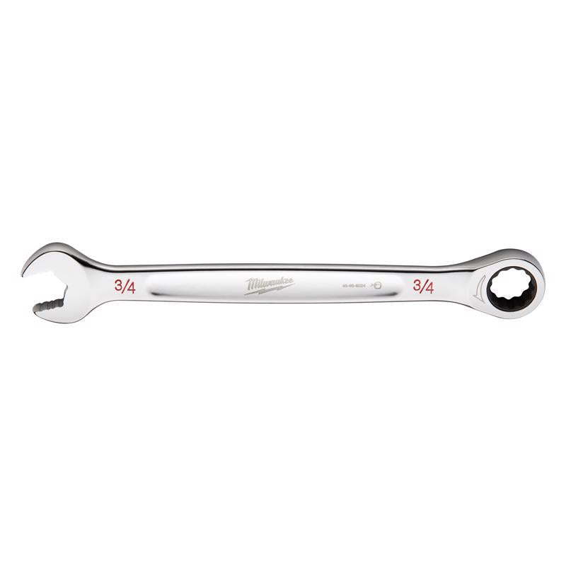 Milwaukee 3/4 in. X 3/4 in. 12 Point SAE Ratcheting Combination Wrench 10.14 in. L