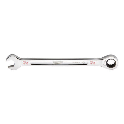 Milwaukee 7/16 in. X 7/16 in. 12 Point SAE Ratcheting Combination Wrench 6.75 in. L