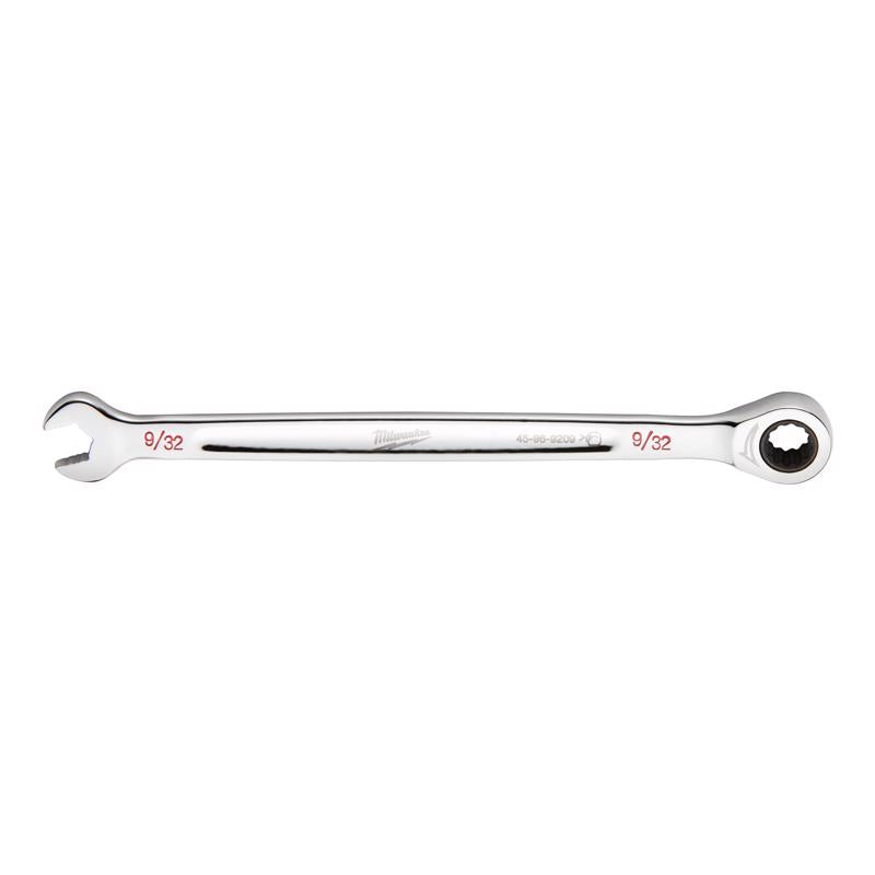 Milwaukee 9/32 in. X 9/32 in. 12 Point SAE Ratcheting Combination Wrench 5.57 in. L