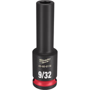 Milwaukee Shockwave 9/32 in. X 3/8 in. drive SAE 6 Point Deep Impact Socket